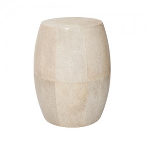 Drum side table in shagreen